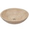 Novatto Beige Travertine Vessel Sink and Brushed Nickel Umbrella Drain NOSV-BTBN - alternate 2